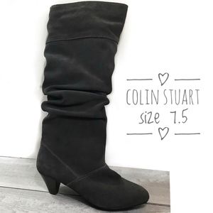 Colin Stuart | Grey Suede Slouchy Boots | 7.5